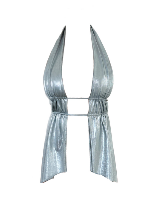 Metallic Halter - Argent