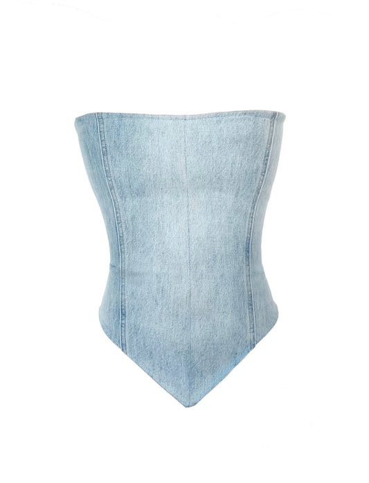 BRITNEY Denim Corset LIGHT WASH