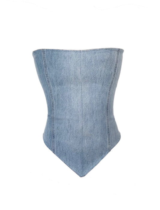 BRITNEY Denim Corset MID WASH